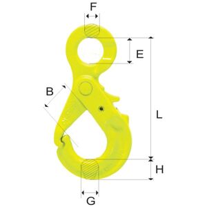 Gunnebo Obk-7/8-10 Säkerhetskrok Maxlast: 2,5t, Lyfta & Hantera