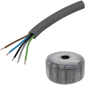 Pipelife Fq Powerflex Kabel Fördragen, Temperaturklass Ii 50 M, 5g2.5 Mm², Ytter-Ø20 Mm, Anslutningsdon & Kablar