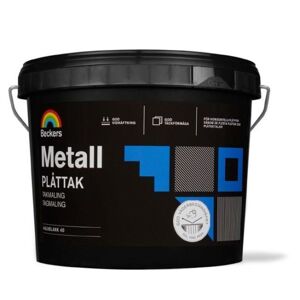 Beckers Lackfärg, Metall Plåtttak, 3l, Svart, Färg & Tapeter