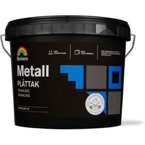 Beckers Lackfärg, Metall Plåtttak, 10l, Svart, Färg & Tapeter