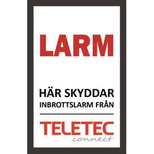 Teletec Connect 111854 Larmskylt Skruvmontage 191 X 297 Mm, Dubbelsidig, Larm & Säkerhet