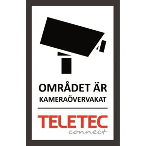 Teletec Connect 111859 Kameraskylt Skruvmontage 191 X 297 Mm, Larm & Säkerhet