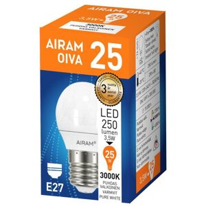 Airam 4711484 Led-Lampa 3 W, E27, 250 Lm, 3000k, Belysning