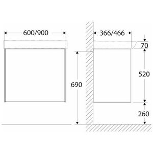 Ifö Sense Spmp 60 V2 Möbelpaket Med Tvättställ Och Underskåp, Badrum