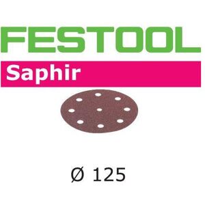 Festool Stf Sa Slippapper 125mm, 8-Hålat, 25-Pack P24, Kapa, Slipa & Polera