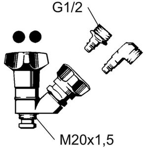 FM Mattsson 32651519 Vattenuttag Extra För Disk-/tvättmaskin, M20x1,5 X G, Kök