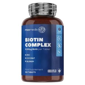 Biotin Komplex Tabletter, 10000 mcg - Kosttillskott för friskt hår och välbefinnande - 100% Nöjdhetsgaranti
