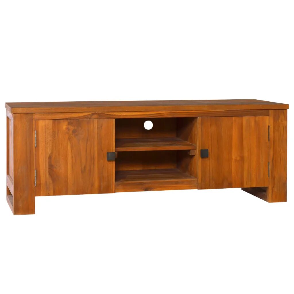 vidaXL TV-bänk 110x30x40 cm massiv teak