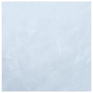 vidaXL Självhäftande golvplankor 5,11 m² PVC vit marmor