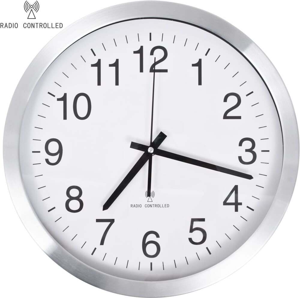 vidaXL Radiostyrd väggklocka med Quartz-urverk 35 cm metall vidaXL Radiostyrd väggklocka med Quartz-urverk 35 cm metall