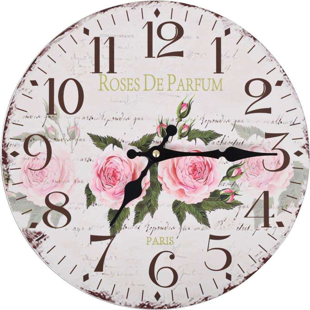 vidaXL Väggklocka vintage blomma 30 cm vidaXL Väggklocka vintage blomma 30 cm
