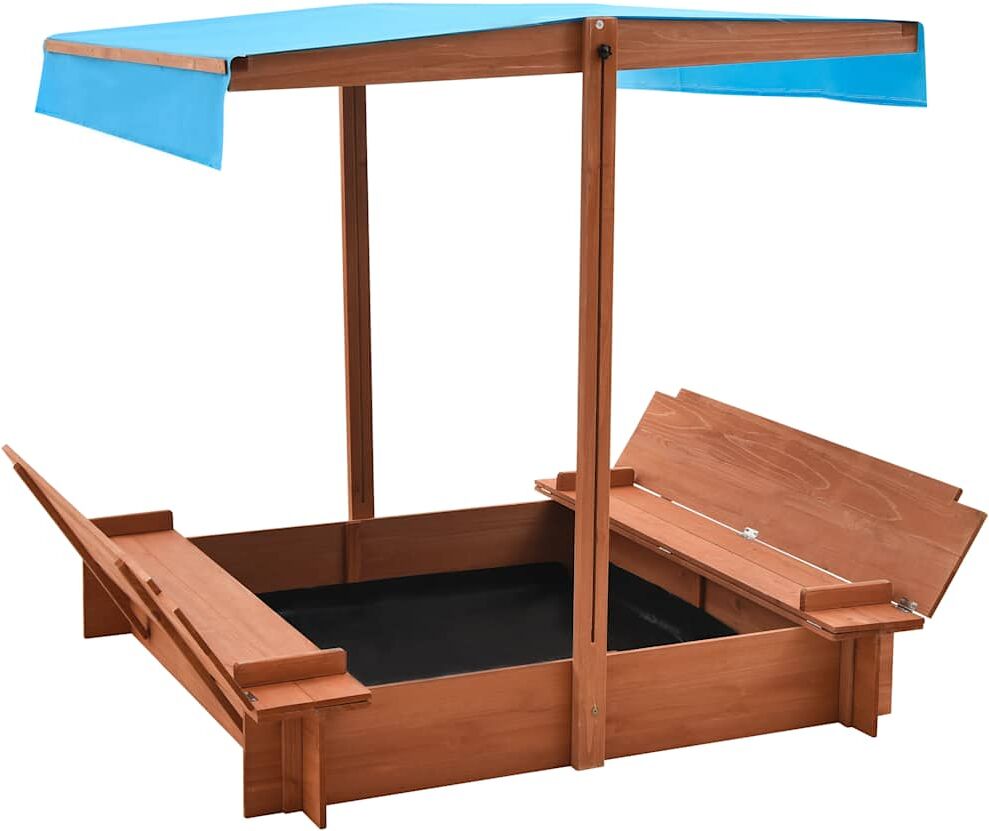 vidaXL Sandlåda med tak granträ 122x120x123 cm vidaXL Sandlåda med tak granträ 122x120x123 cm