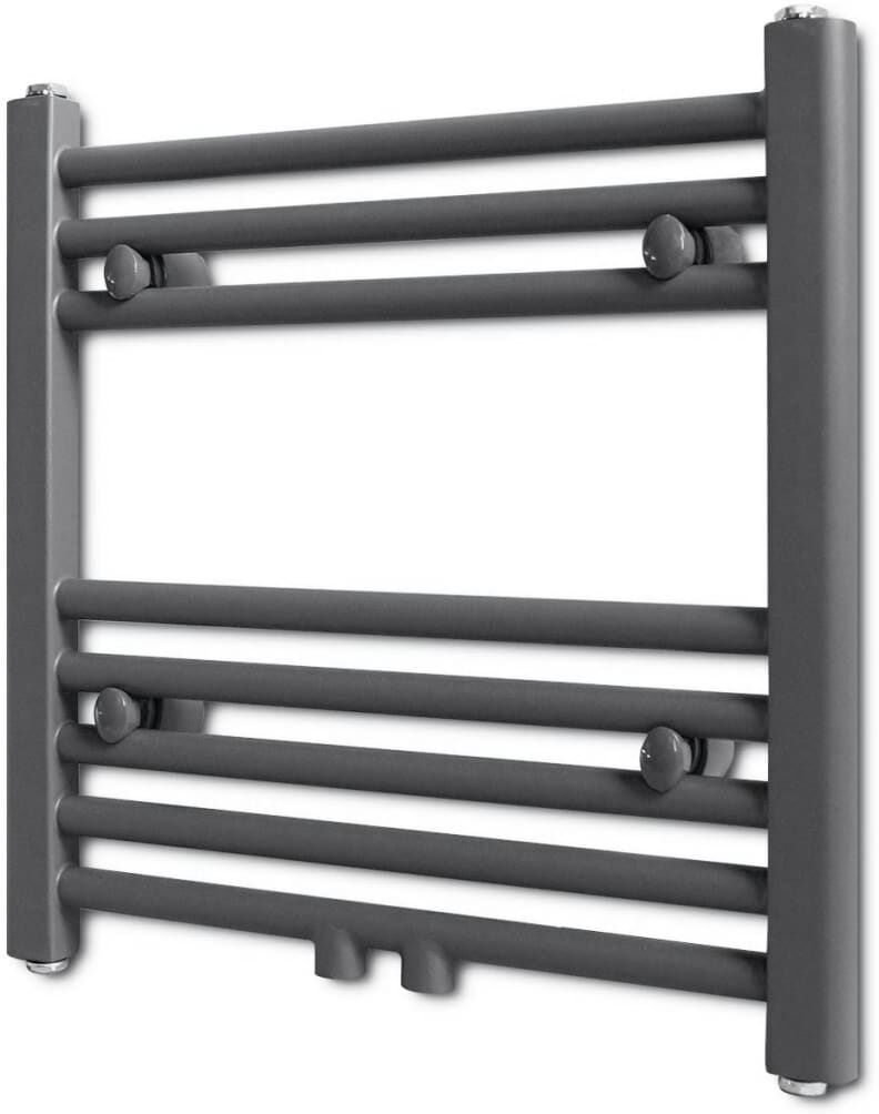 vidaXL Handdukstork centralvärme element rak grå 480 x 480 mm vidaXL Handdukstork centralvärme element rak grå 480 x 480 mm