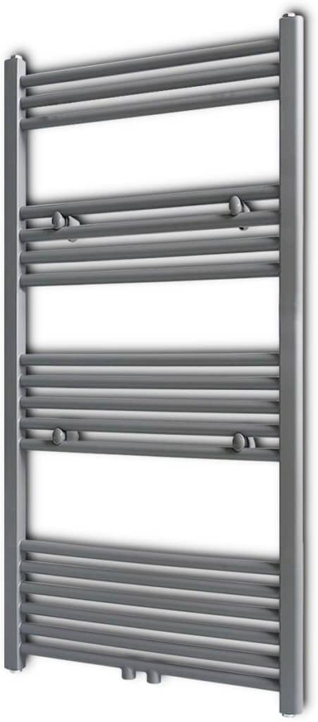 vidaXL Handdukstork centralvärme element rak grå 600 x 1160 mm vidaXL Handdukstork centralvärme element rak grå 600 x 1160 mm