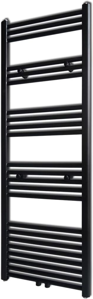 vidaXL Handdukstork centralvärme element rak svart 500 x 1424 mm vidaXL Handdukstork centralvärme element rak svart 500 x 1424 mm