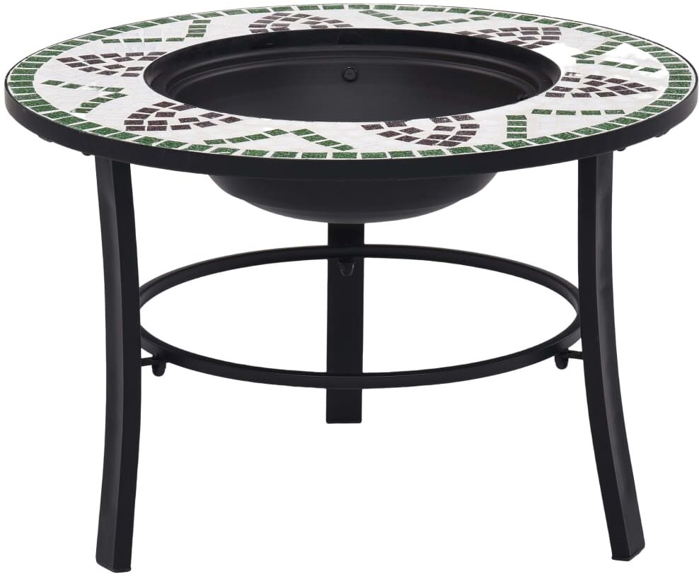 vidaXL Eldgrop i mosaik grön 68cm keramik vidaXL Eldgrop i mosaik grön 68cm keramik