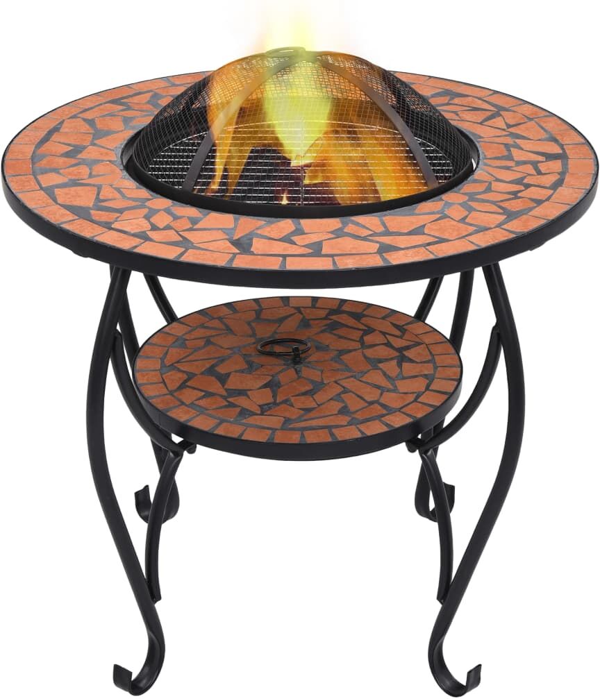 vidaXL Eldgrop med mosaikbord terrakotta 68 cm keramik vidaXL Eldgrop med mosaikbord terrakotta 68 cm keramik