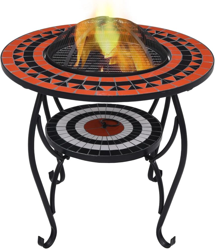 vidaXL Eldgrop med mosaikbord terrakotta och vit 68 cm keramik vidaXL Eldgrop med mosaikbord terrakotta och vit 68 cm keramik