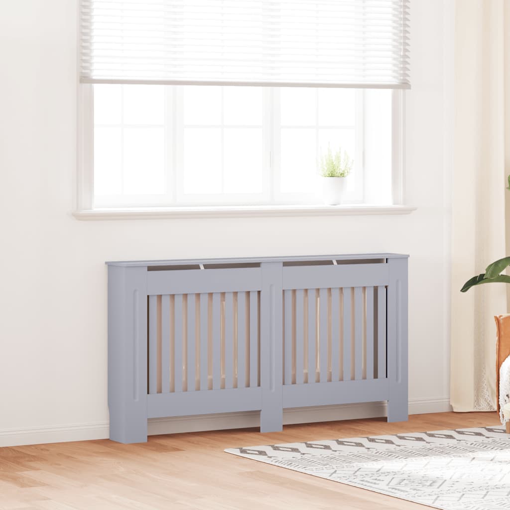 vidaXL Elementskydd antracit 152x19x81 cm MDF vidaXL Elementskydd antracit 152x19x81 cm MDF