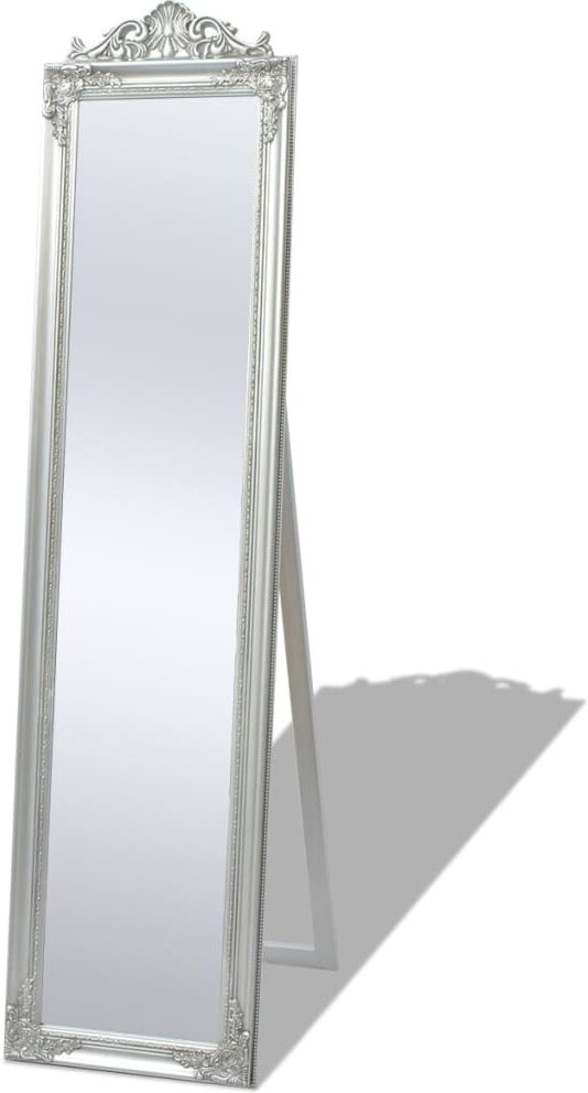 vidaXL Fristående spegel i barockstil 160x40 cm silver vidaXL Fristående spegel i barockstil 160x40 cm silver