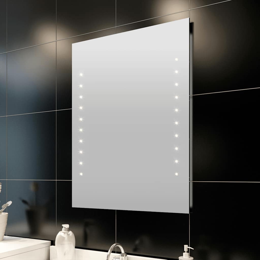 vidaXL Badrumsspegel med LED-lampor 60 x 80 cm (L x H) vidaXL Badrumsspegel med LED-lampor 60 x 80 cm (L x H)