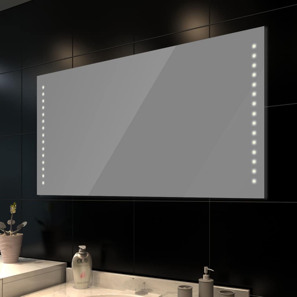 vidaXL Badrumsspegel med LED-lampor 100 x 60 cm (L x H) vidaXL Badrumsspegel med LED-lampor 100 x 60 cm (L x H)