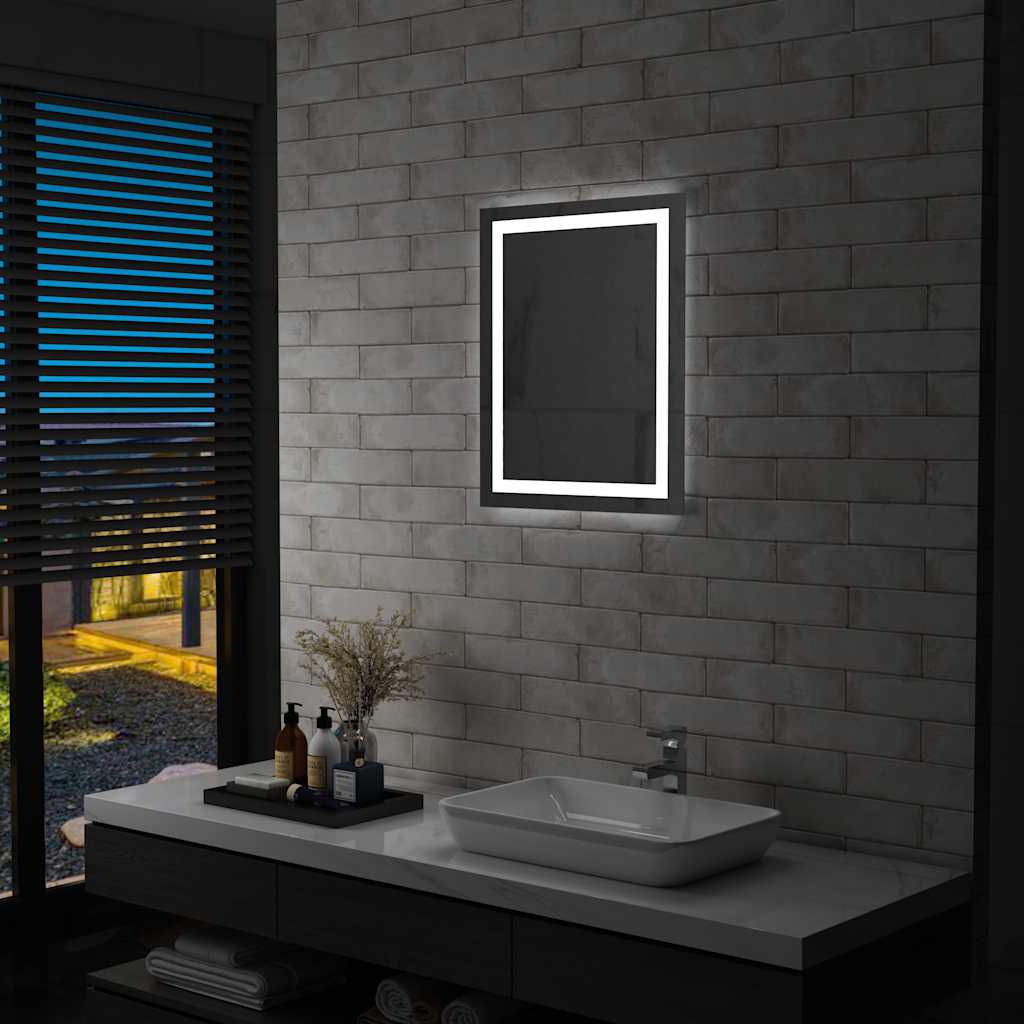 vidaXL Badrumsspegel LED med touch-sensor 50x60 cm vidaXL Badrumsspegel LED med touch-sensor 50x60 cm