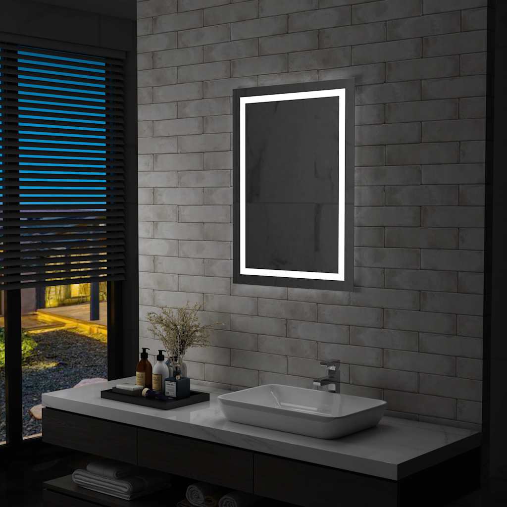 vidaXL Badrumsspegel LED med touch-sensor 60x80 cm vidaXL Badrumsspegel LED med touch-sensor 60x80 cm