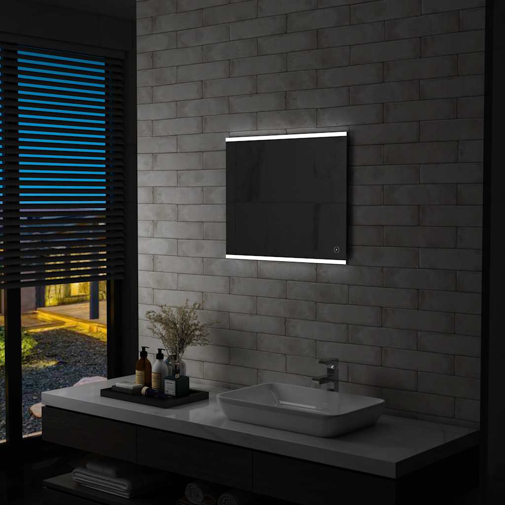 vidaXL Badrumsspegel LED med touch-sensor 60x50 cm vidaXL Badrumsspegel LED med touch-sensor 60x50 cm