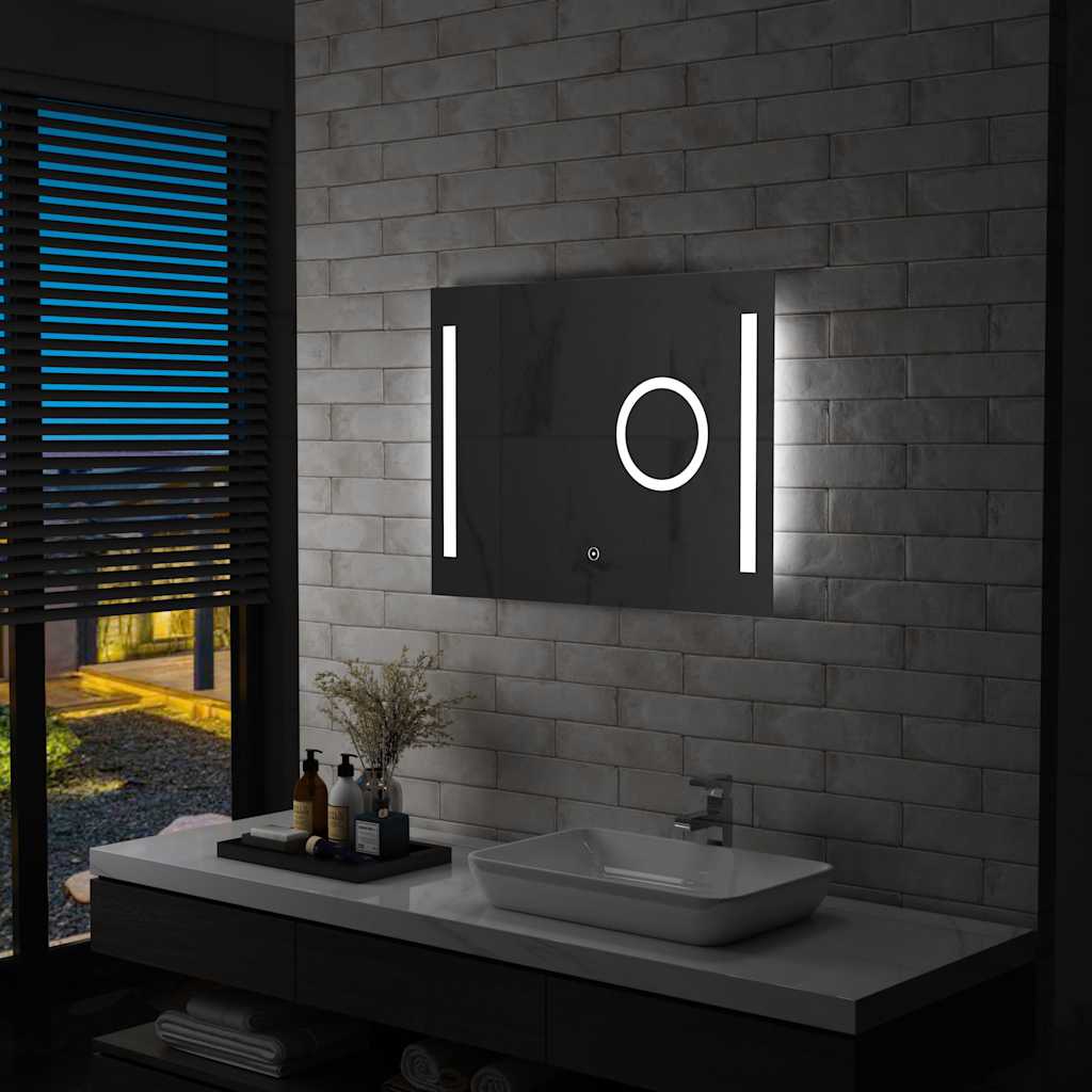 vidaXL Badrumsspegel LED med touch-sensor 80x60 cm vidaXL Badrumsspegel LED med touch-sensor 80x60 cm