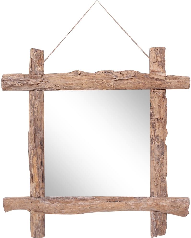 vidaXL Väggspegel naturlig 70x70 cm massivt återvunnet trä vidaXL Väggspegel naturlig 70x70 cm massivt återvunnet trä