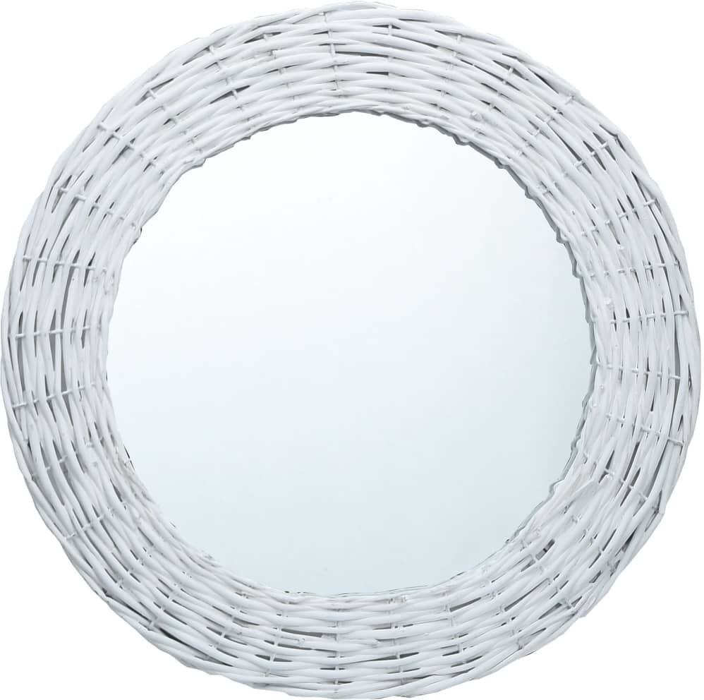 vidaXL Spegel vit 40 cm korgmaterial vidaXL Spegel vit 40 cm korgmaterial