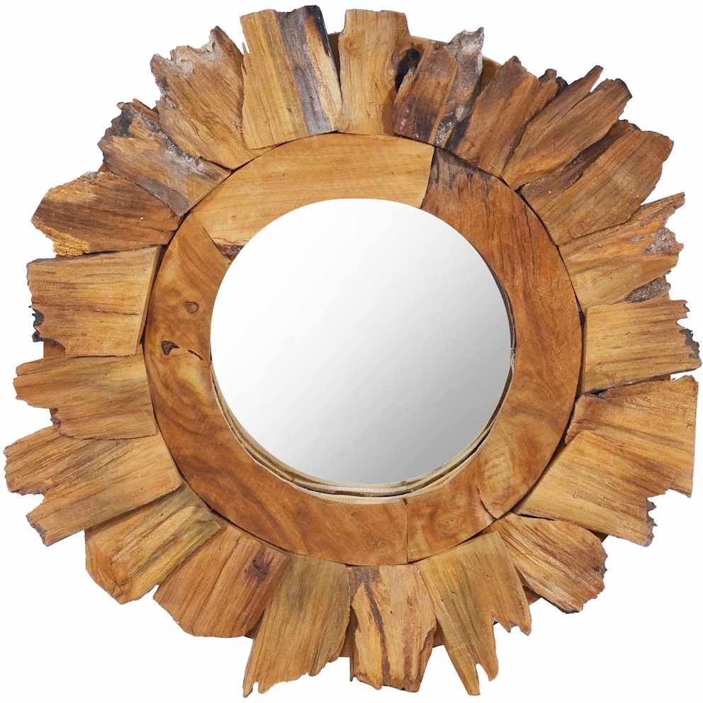 vidaXL Väggspegel rund 40 cm teak vidaXL Väggspegel rund 40 cm teak