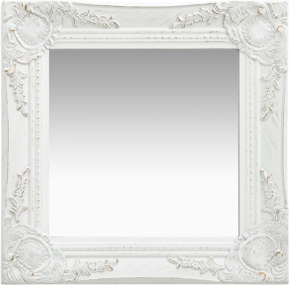 vidaXL Väggspegel barockstil 40x40 cm vit vidaXL Väggspegel barockstil 40x40 cm vit