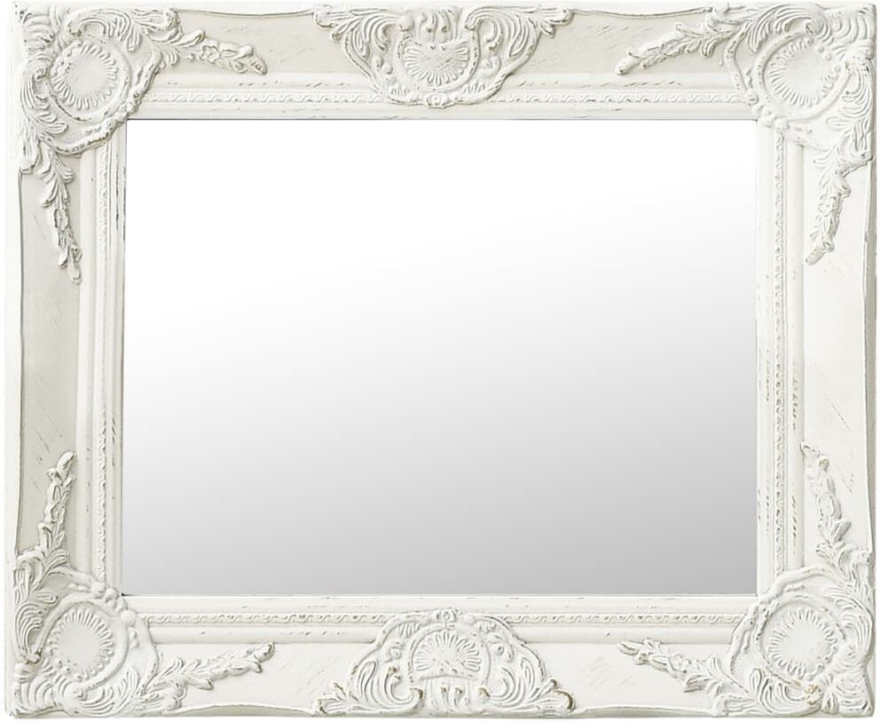 vidaXL Väggspegel barockstil 50x40 cm vit vidaXL Väggspegel barockstil 50x40 cm vit
