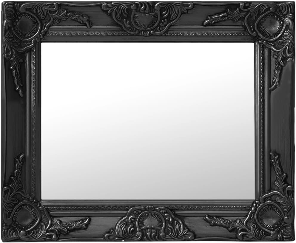vidaXL Väggspegel barockstil 50x40 cm svart vidaXL Väggspegel barockstil 50x40 cm svart