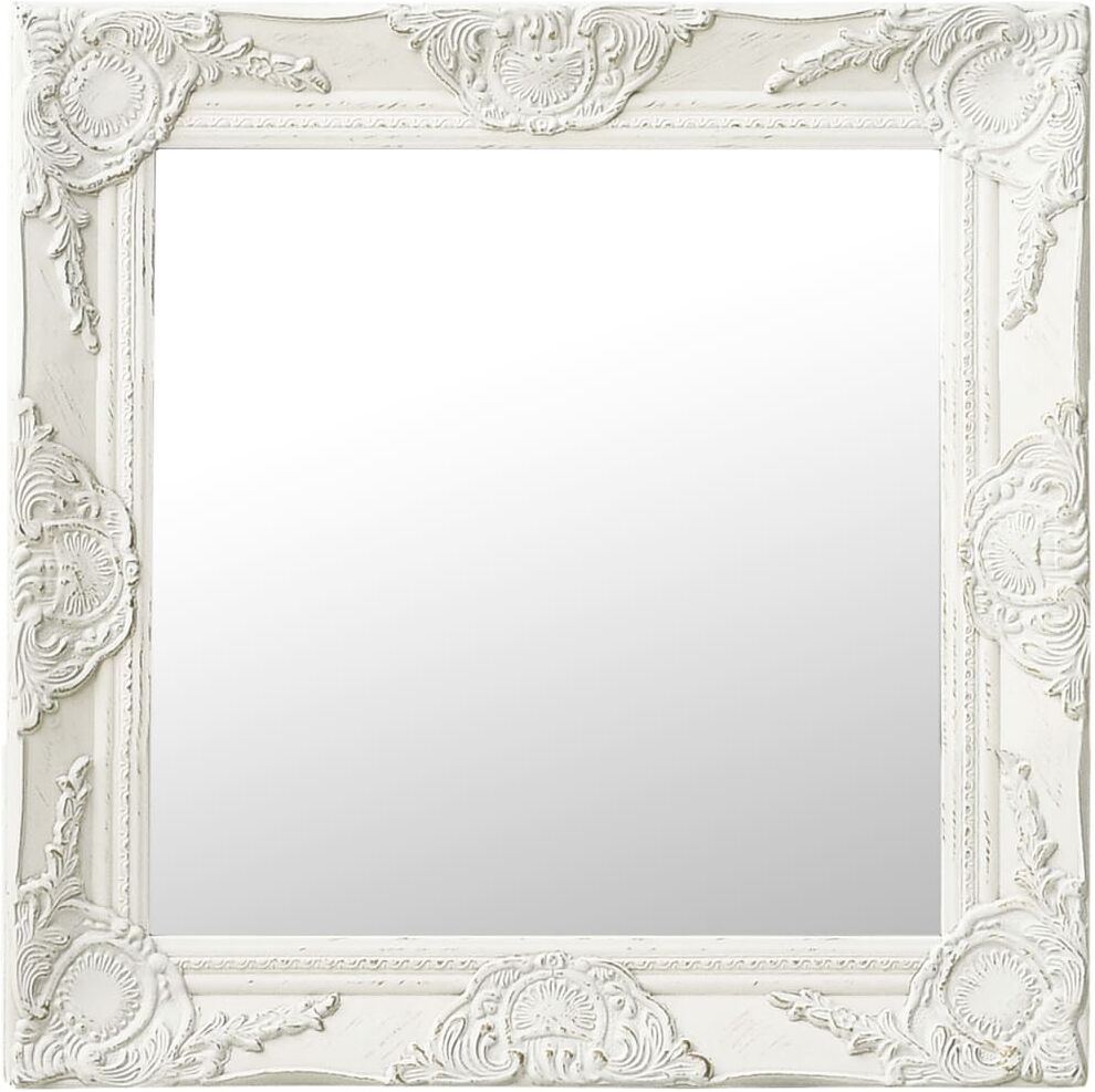 vidaXL Väggspegel barockstil 50x50 cm vit vidaXL Väggspegel barockstil 50x50 cm vit