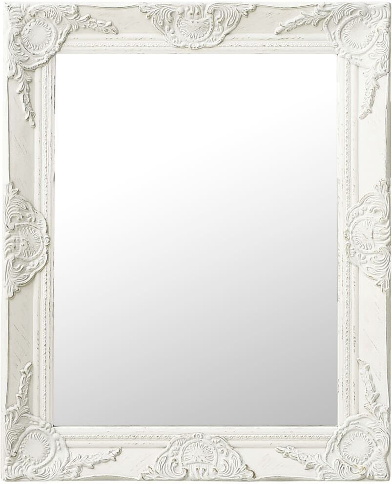 vidaXL Väggspegel barockstil 50x60 cm vit vidaXL Väggspegel barockstil 50x60 cm vit