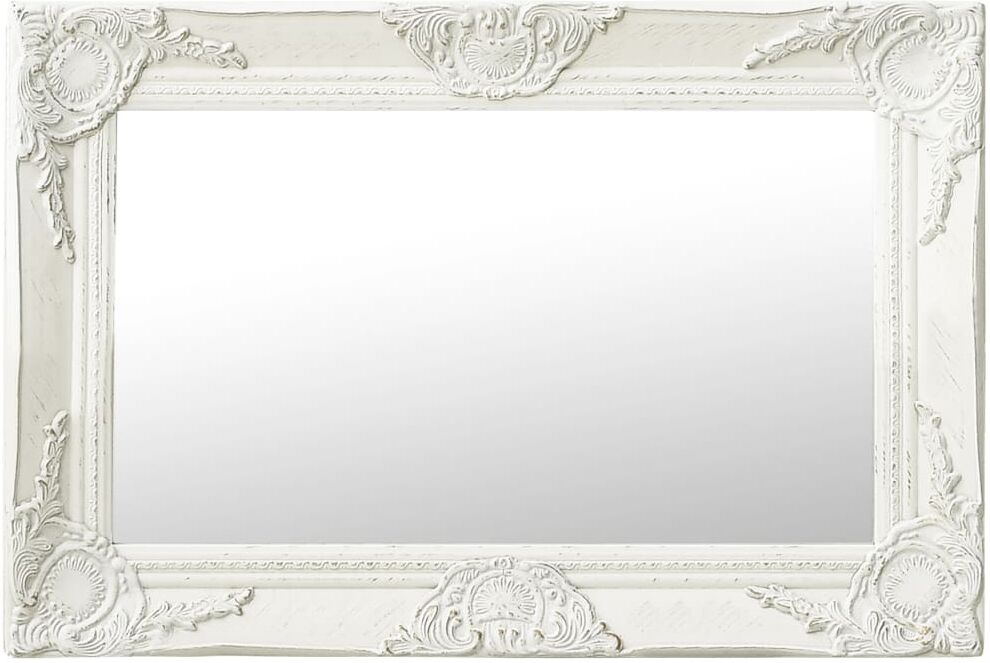 vidaXL Väggspegel barockstil 60x40 cm vit vidaXL Väggspegel barockstil 60x40 cm vit