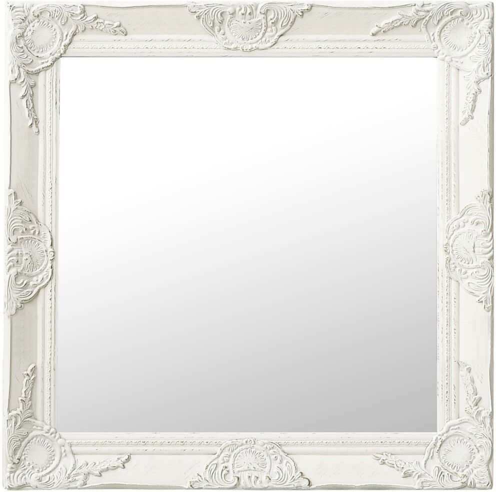 vidaXL Väggspegel barockstil 60x60 cm vit vidaXL Väggspegel barockstil 60x60 cm vit