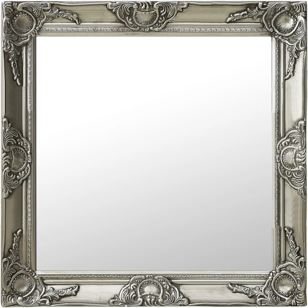 vidaXL Väggspegel barockstil 60x60 cm silver vidaXL Väggspegel barockstil 60x60 cm silver