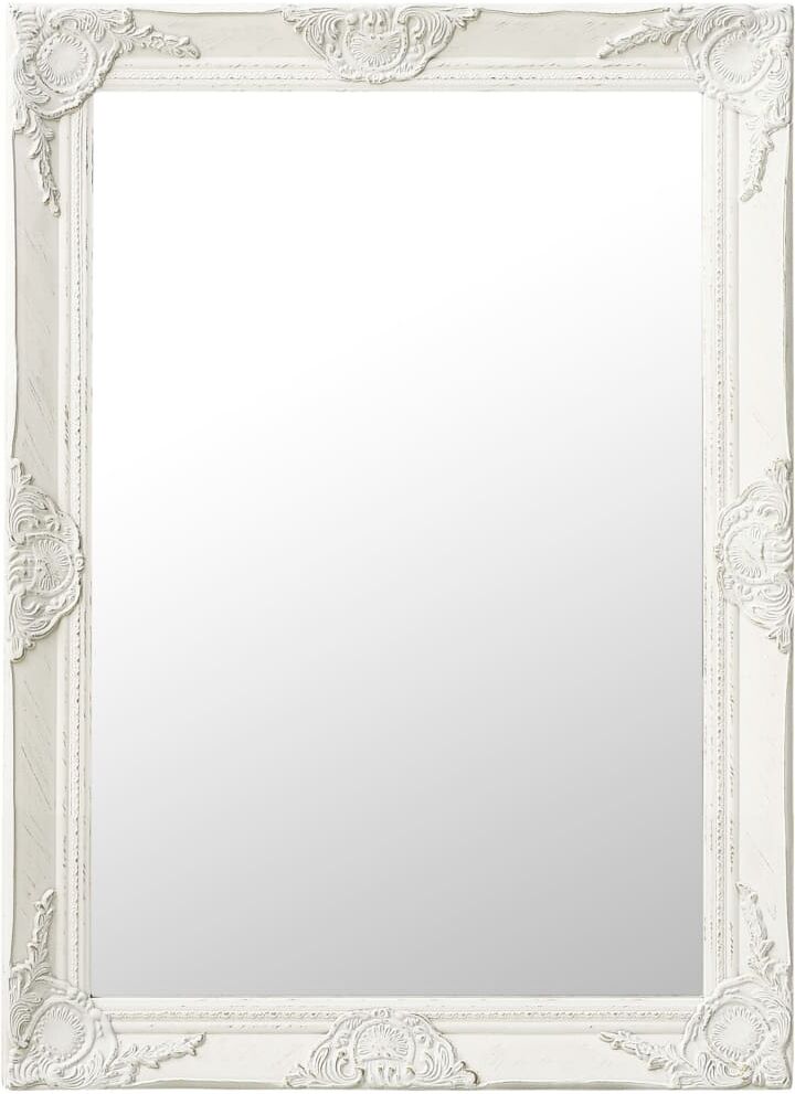 vidaXL Väggspegel barockstil 60x80 cm vit vidaXL Väggspegel barockstil 60x80 cm vit
