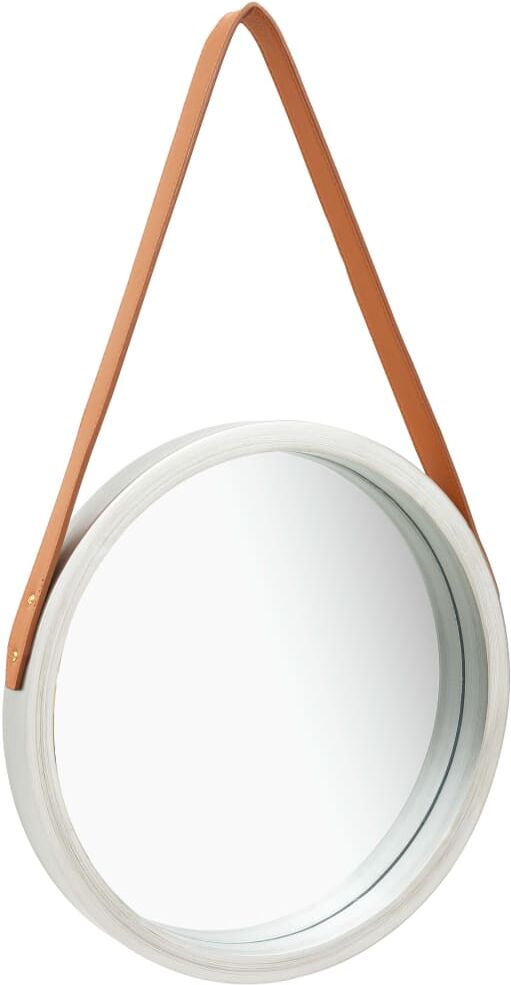 vidaXL Väggspegel med rem 40 cm silver vidaXL Väggspegel med rem 40 cm silver