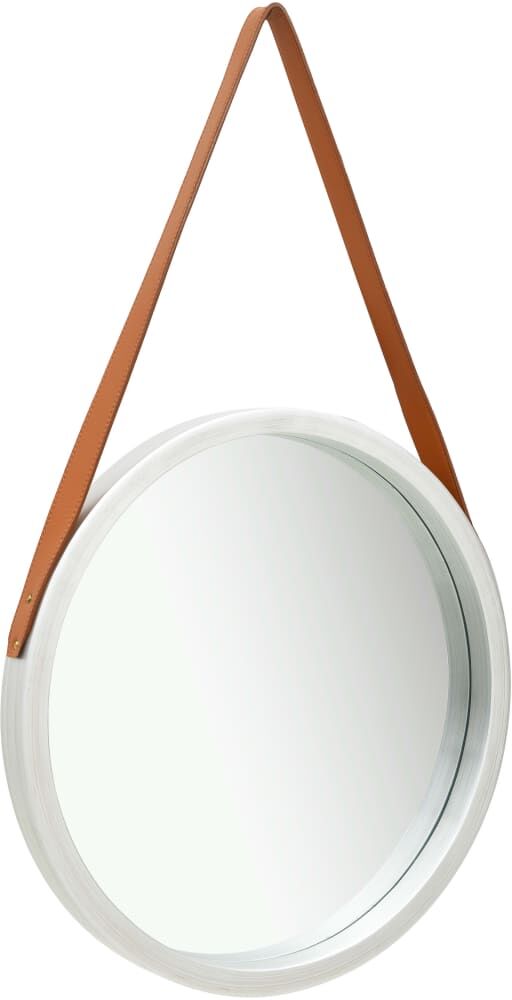 vidaXL Väggspegel med rem 50 cm silver vidaXL Väggspegel med rem 50 cm silver