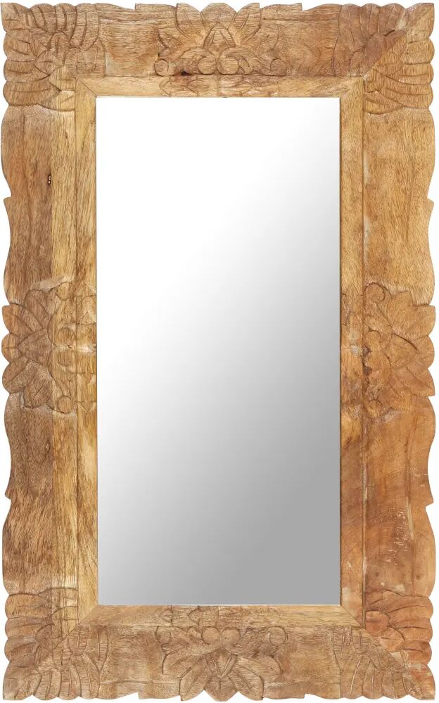 vidaXL Spegel 80x50 cm massivt mangoträ vidaXL Spegel 80x50 cm massivt mangoträ