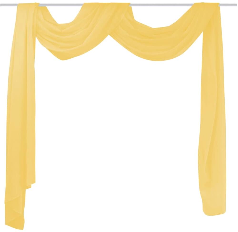 vidaXL Voiledrapering 140x600 cm gul vidaXL Voiledrapering 140x600 cm gul