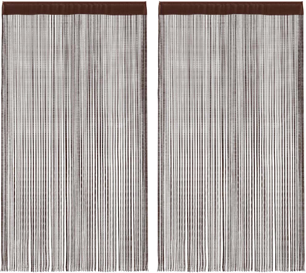 vidaXL Trådgardiner 2 st 100x250 cm brun vidaXL Trådgardiner 2 st 100x250 cm brun