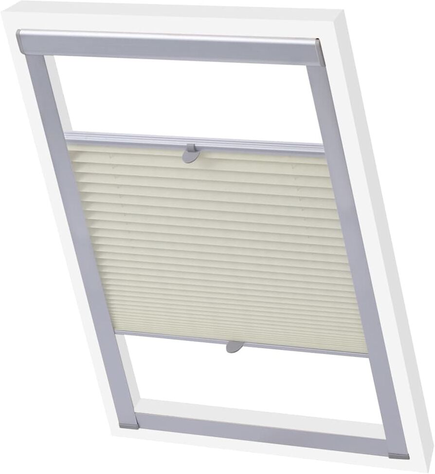 vidaXL Plisségardin gräddvit MK04 vidaXL Plisségardin gräddvit MK04