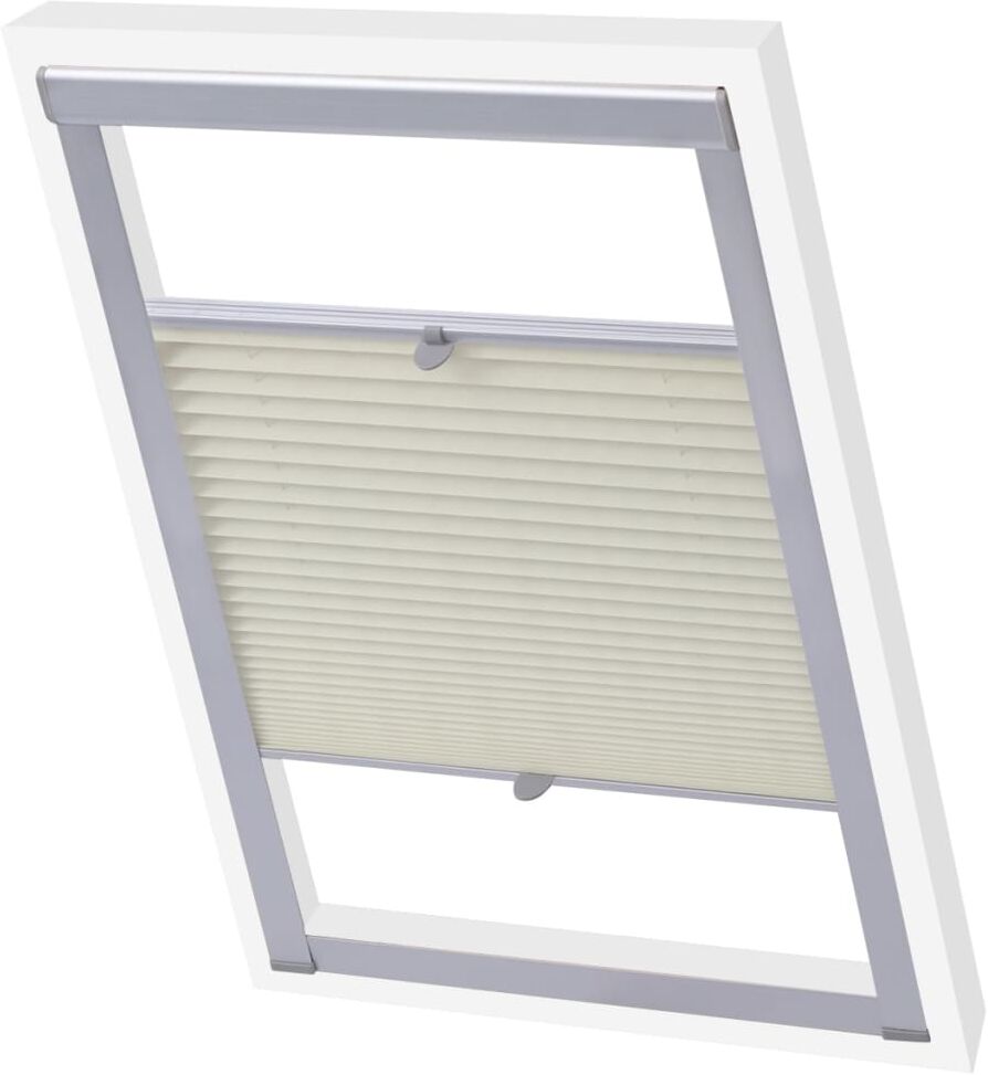 vidaXL Plisségardin gräddvit MK06 vidaXL Plisségardin gräddvit MK06