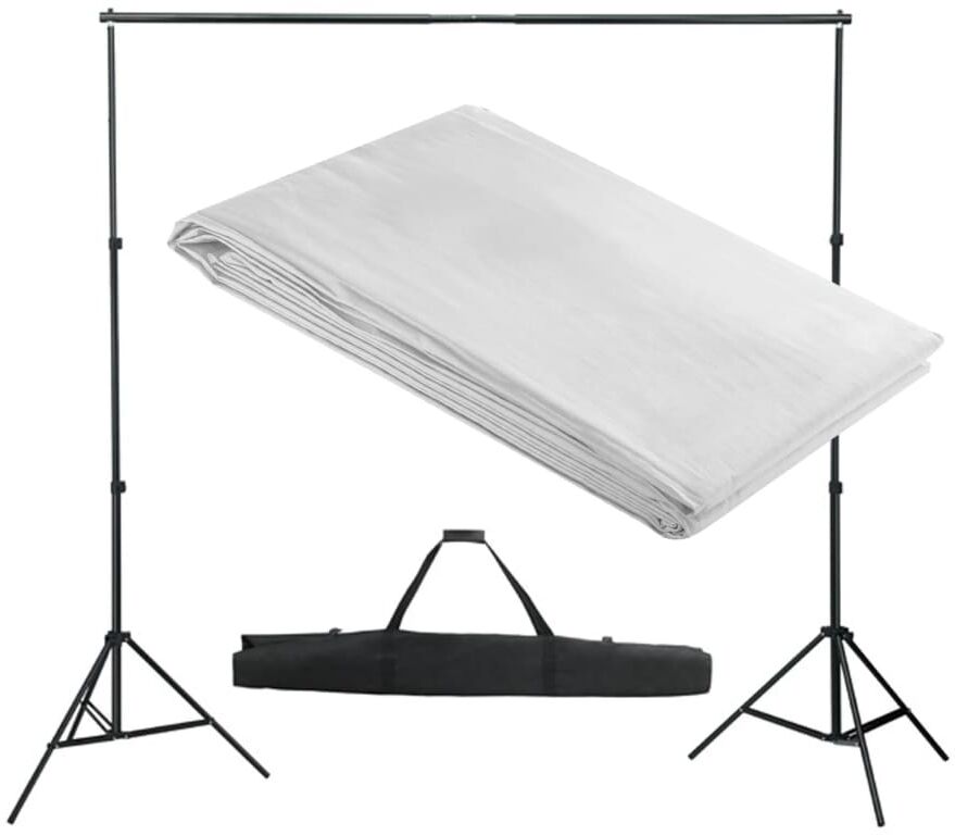 vidaXL Stativ och fotobakgrund 300 x 300 cm vit vidaXL Stativ och fotobakgrund 300 x 300 cm vit